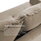 Sofá Florianópolis 3 Lugares 210 Cm Veludo Bege