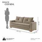 Sofá Florianópolis 3 Lugares 210 Cm Veludo Bege