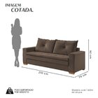 Sofá Florianópolis 3 Lugares 210 Cm Veludo Marrom