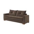 Sofá Florianópolis 3 Lugares 210 Cm Veludo Marrom