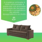 Sofá Florianópolis 3 Lugares 210 Cm Veludo Marrom