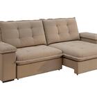Sofá Fofão Premium 2,30m Retrátil/reclinável Suede Capuccino