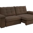 Sofá Fofão Premium 2,30m Retrátil/reclinável Suede Marrom - X