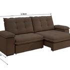 Sofá Fofão Premium 2,30m Retrátil/reclinável Suede Marrom - X