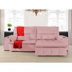 Sofá Fusion 2.80m Elétrico Com Usb E Vibro Massagem - Rosê