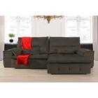 Sofá Fusion 3.00m Elétrico Com Usb E Vibro Massagem - Marrom