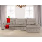 Sofá Fusion 3.30m Elétrico Com Usb E Vibro Massagem - Avelã