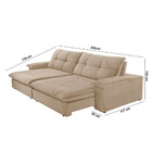 Sofá Gaia Linho 02 Módulos 90 Cm B25cm Meu Sofá Online