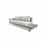 Sofá Game 2 Lugares 180 Living Contemporâneo Mescla Bege E Ci