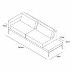 Sofá Game 4 Lugares 240 Living Contemporâneo Mescla Azul Jeans