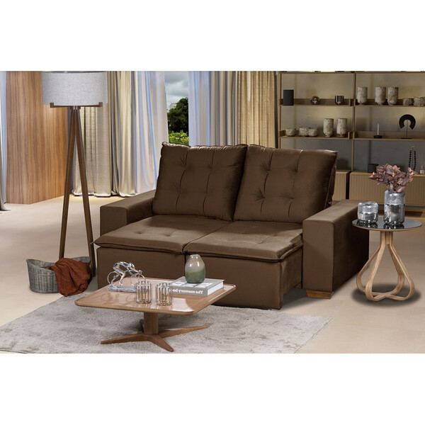 Sofá Goiás Modular 3 Lugares 1.90 Mt Com Molas Bonnel Retrátil E