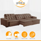 Sofá Grande 350 Cm Retrátil Mola Bonel D28 Pillow Reclinável