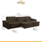 Sofá Grande 410 Cm Retrátil Mola Bonel D28 Pillow Reclinável