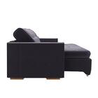 Sofá Grande Retrátil E Reclinável 2,50m Veludo Cinza Chumbo N