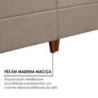 Sofá Grécia 4 Lugares Com Chaise Bouclê 2,70m Bege