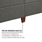 Sofá Grécia 4 Lugares Com Chaise Bouclê 2,90m Cinza