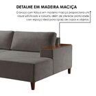 Sofá Grécia 4 Lugares Com Chaise Bouclê 2,90m Cinza