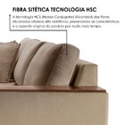 Sofá Grécia 4 Lugares Com Chaise Linho 2,70m Bege