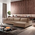 Sofá Grécia 4 Lugares Com Chaise Linho 2,90m Bege