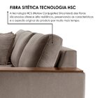 Sofá Grécia 4 Lugares Com Chaise Linho 2,90m Marrom