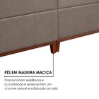 Sofá Grécia 4 Lugares Com Chaise Linho 2,90m Marrom