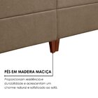 Sofá Grécia 4 Lugares Com Chaise Veludo 2,70m Bege