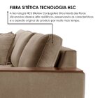 Sofá Grécia 4 Lugares Com Chaise Veludo 2,90m Bege