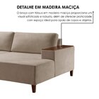 Sofá Grécia Com Chaise Bouclê 2,90m Cru