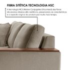 Sofá Grécia Com Chaise Bouclê 2,90m Cru