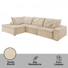 Sofá Hércules Linho 2 Módulos 100cm B25cm+chaise 130cm Meu So