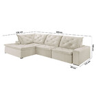 Sofá Hércules Linho 2 Módulos 100cm B25cm+chaise 130cm Meu So