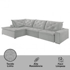 Sofá Hércules Linho 2 Módulos 100cm B25cm+chaise 130cm Meu So