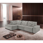 Sofá Hércules Linho 2 Módulos 80cm B25cm+chaise 130cm Meu Sof