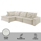 Sofá Hércules Linho 2 Módulos 80cm B25cm+chaise 130cm Meu Sof