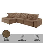 Sofá Hércules Veludo 2 Módulos 120cm B25cm+chaise 130cm Meu S