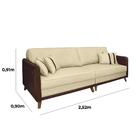 Sofá Honduras Marrom E Off White - 2,52m