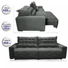 Sofá Ibiza 2,02m Retrátil, Reclinável Com Molas Suede Yescasa
