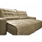 Sofá Ibiza 2,82m Retrátil, Reclinável Com Molas Suede Yescasa