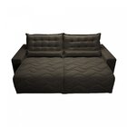 Sofá Ibiza 2,82m Retrátil, Reclinável Com Molas Suede Yescasa