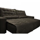 Sofá Ibiza 2,82m Retrátil, Reclinável Com Molas Suede Yescasa