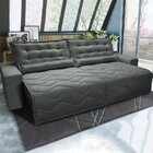 Sofá Ibiza 2,82m Retrátil, Reclinável Com Molas Suede Yescasa