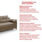 Sofá Ibiza 2 Lugares Casal Fixo Luxo Aveludado Avelã