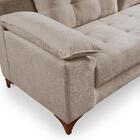 Sofá Ibiza 2 Lugares Casal Fixo Luxo Aveludado Capuccino