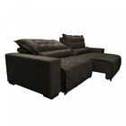 Sofá Ibiza 3,02m Retrátil, Reclinável Com Molas Suede Yescasa