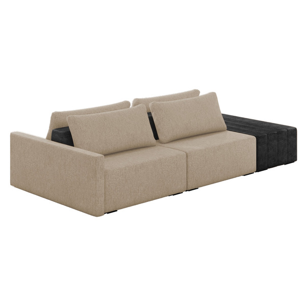 Sofá Ilha 2 Lugares Living 232cm Modulado Para Sala Lary Linh