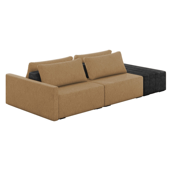 Sofá Ilha 2 Lugares Living 232cm Modulado Para Sala Lary Linh