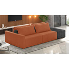 Sofá Ilha 2 Lugares Living 232cm Modulado Sala Lary Bouclê/pu