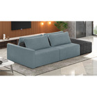 Sofá Ilha 2 Lugares Living 232cm Modulado Sala Lary Bouclê/pu