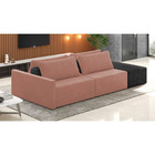 Sofá Ilha 2 Lugares Living 232cm Modulado Sala Lary Veludo/pu