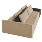 Sofá Ilha 2 Lugares Living 232cm Modulado Sala Lary Veludo/pu